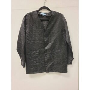 MSGt Jacket Black Paisley Pattern Blazer‎ Style Outerwear Top Size Unspecified